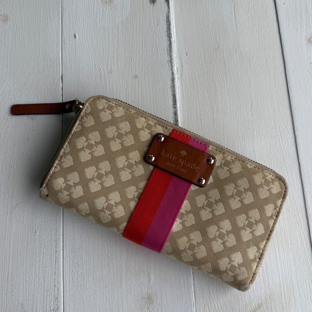 Kate Spade Neda Classic Noel Stucco Zip Around Continental Wallet